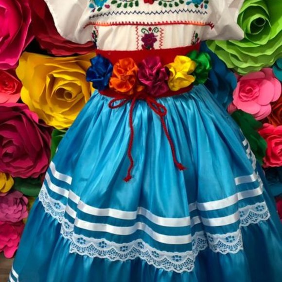 Mexican Red SKIRT ONLY day of the dead Handmade- B - Picture 1 of 1